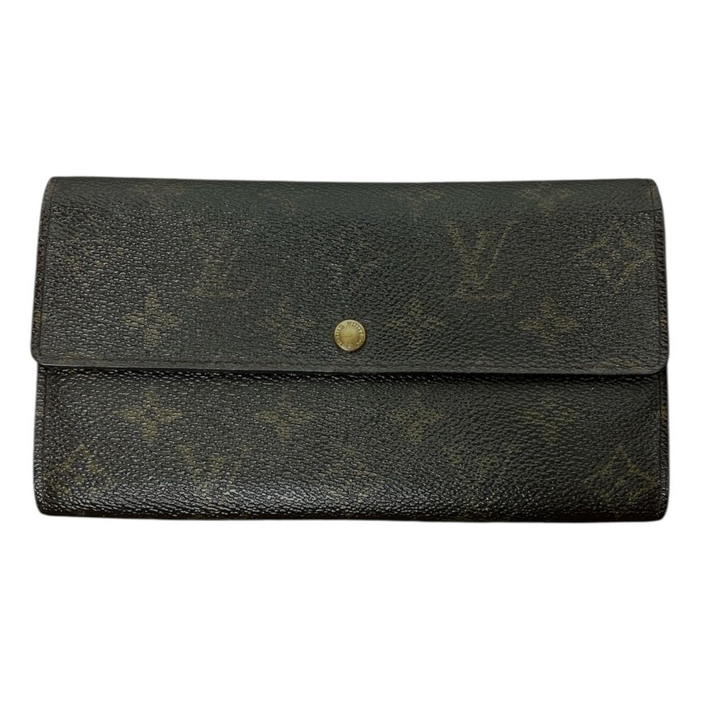 Louis Vuitton Sarah Monogram Wallet LV Brown Snap Classic Zip